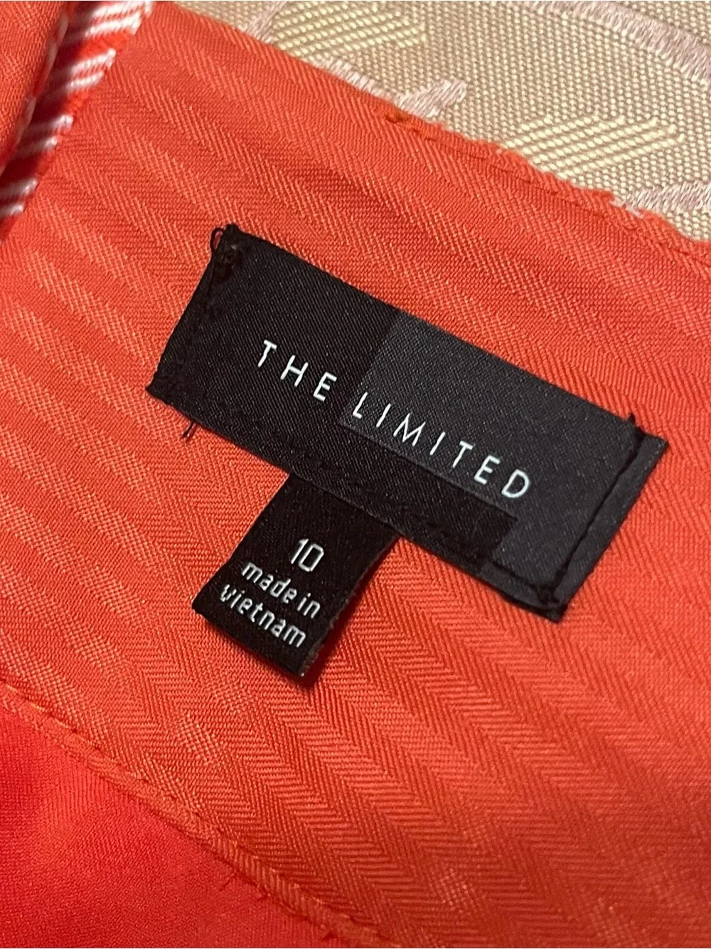 Chevron Pattern, Orange Pencil Skirt - Limited - Size 10